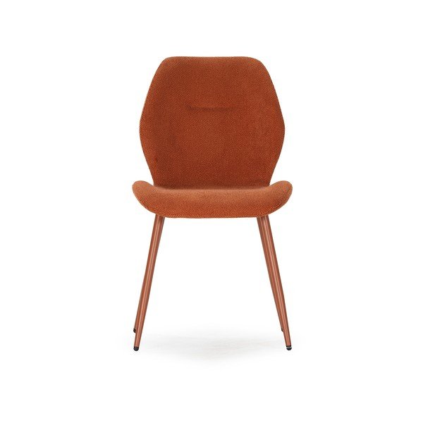 Tapicerowane krzesła zestaw 4 szt. w kolorze terakoty Ansu – Marckeric-image-2