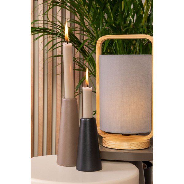 Szara lampa stołowa Leitmotiv Snap, wys. 21,5 cm-image-1