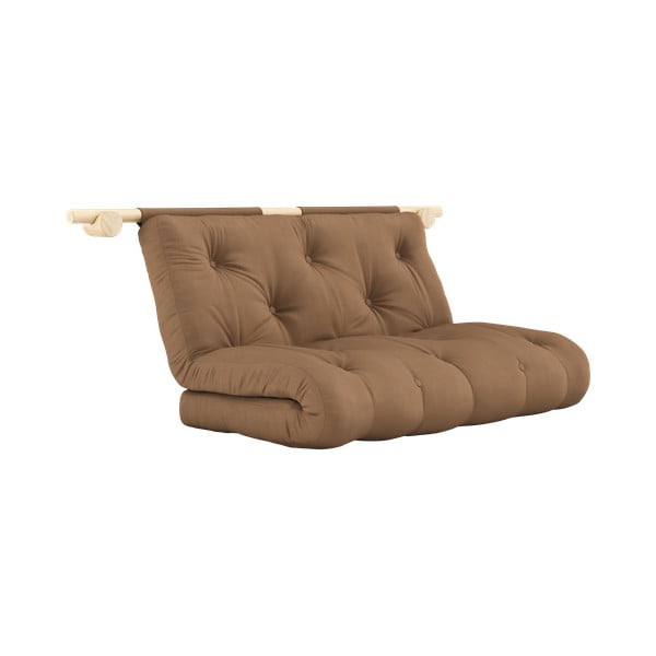 Brązowa rozkładana sofa 135 cm Hooked – Karup Design