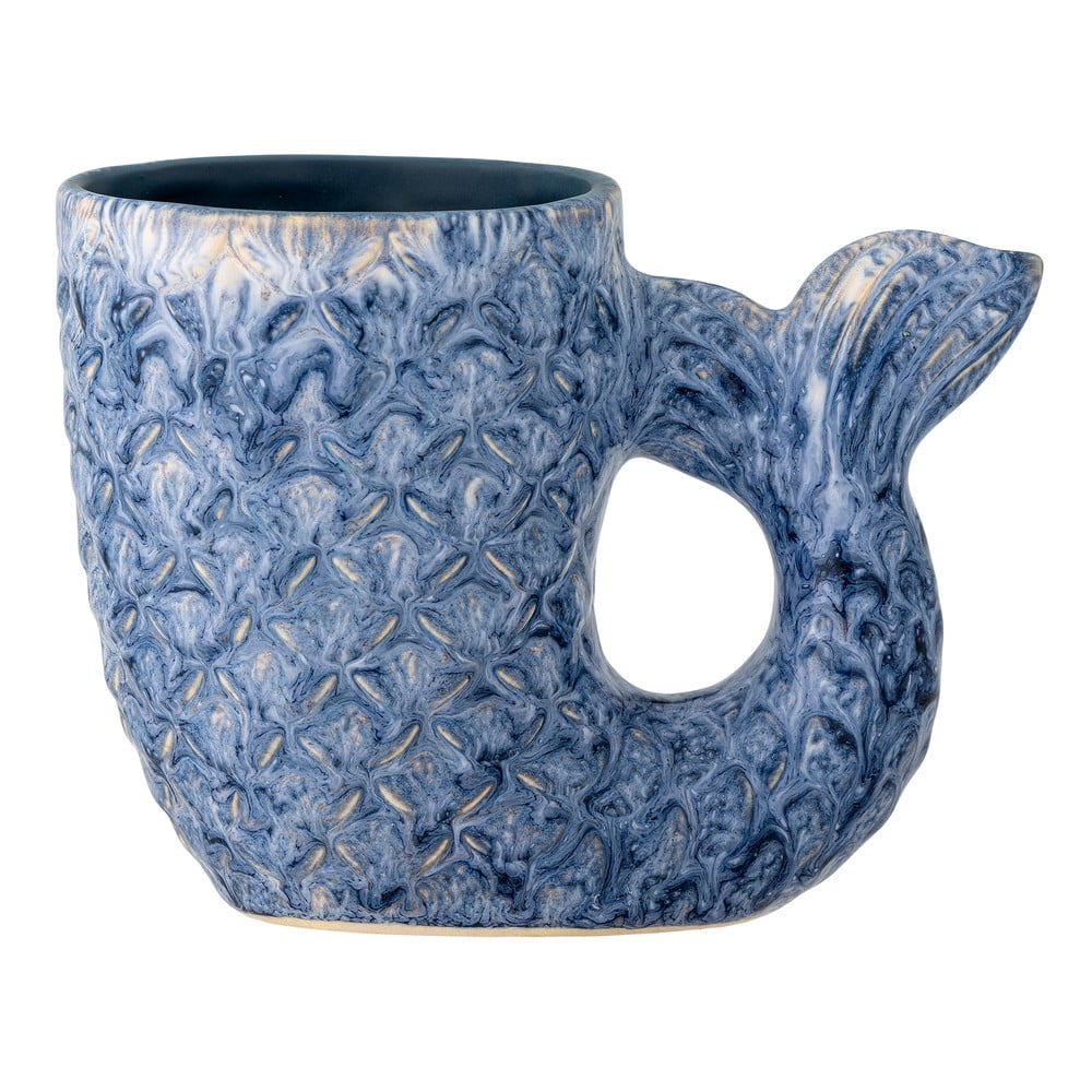 Niebieski kamionkowy wazon (wysokość 12 cm) Ariella – Bloomingville