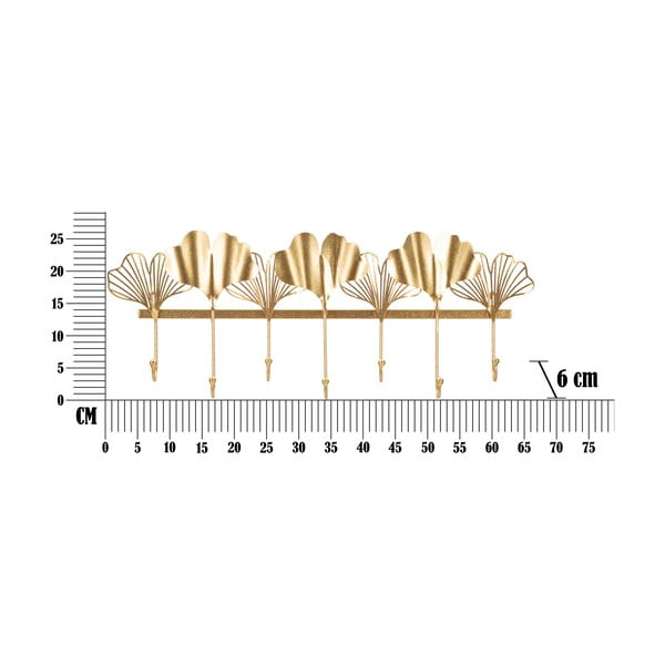 Wieszak w złotym kolorze Mauro Ferretti Leaves-image-2