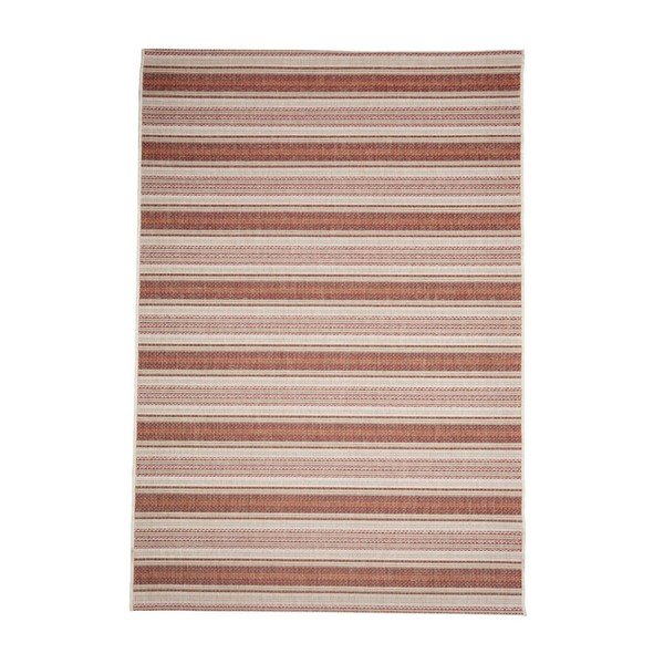 Beżowo-czerwony dywan odpowiedni na zewnątrz Floorita Riga, 135x190 cm