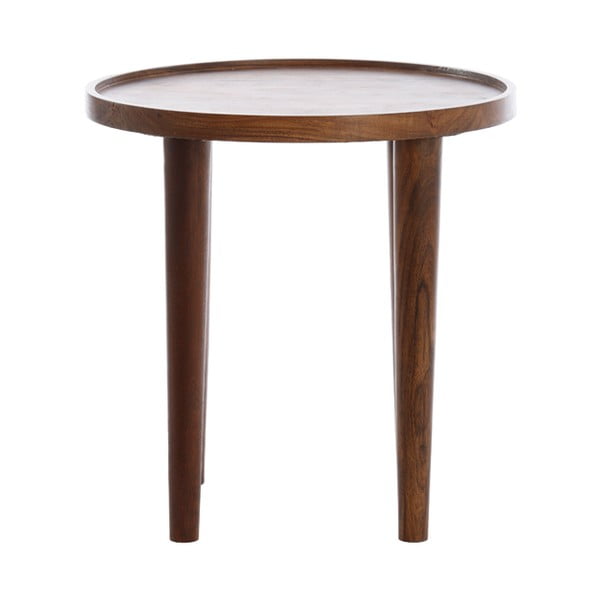 Okrągły stolik z litego drewna akacjowego ø 49 cm Qiano – Light & Living-image-1