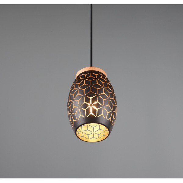 Czarna lampa wisząca ø 15 cm Bidar – Reality-image-1