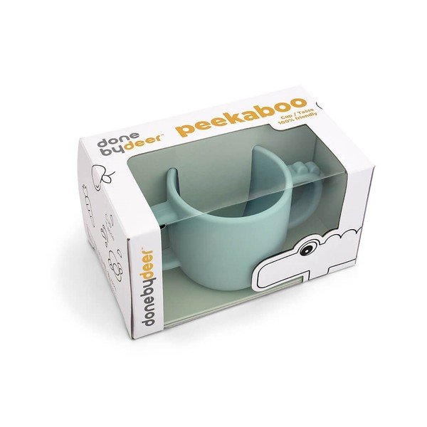 Niebieski silikonowy kubek dla dzieci 0,17 l Croco – Done by Deer-image-2