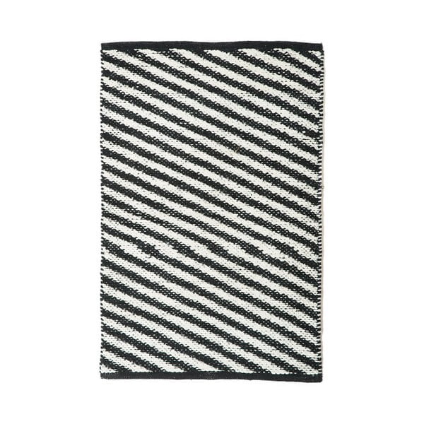 Czarno-biały dywan TJ Serra Diagonal, 60x90 cm