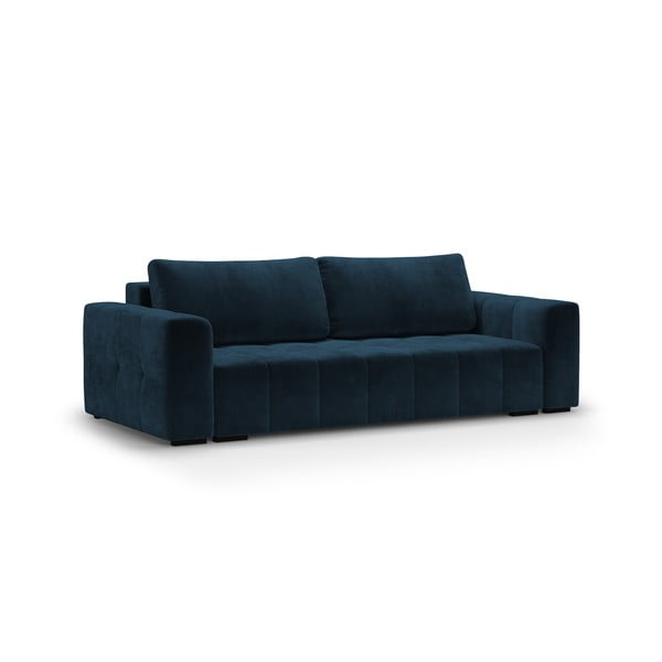 Ciemnoniebieska aksamitna rozkładana sofa Milo Casa Luca-image-2