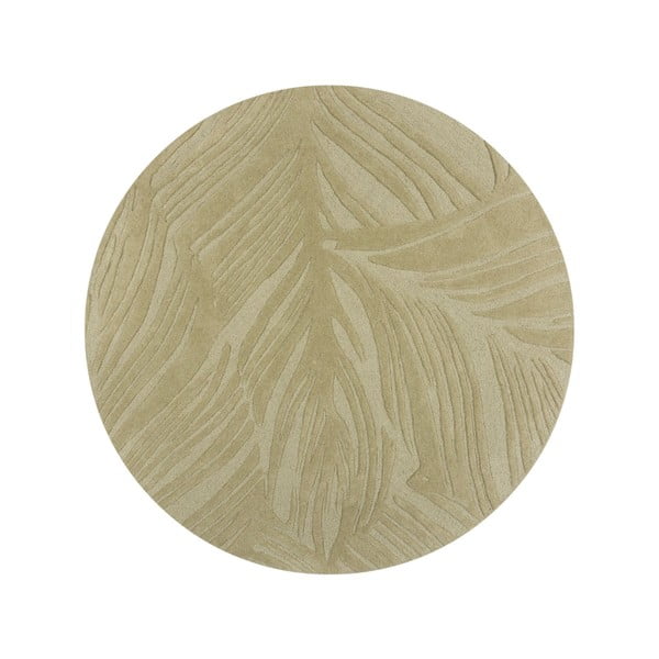 Zielony okrągły wełniany dywan ø 160 cm Lino Leaf – Flair Rugs