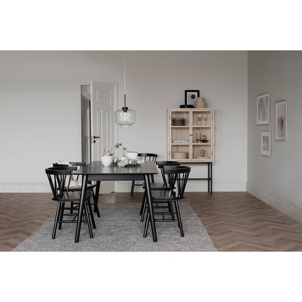 Czarny stół do jadalni Rowico Lotta, 180x90 cm-image-3