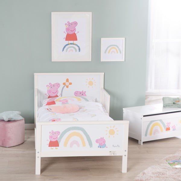Białe łóżko dziecięce 70x140 cm Peppa Pig – Roba-image-2