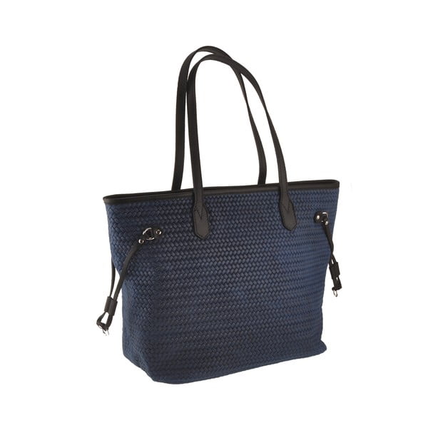 Niebieska skórzana torebka Florence Bags Merga