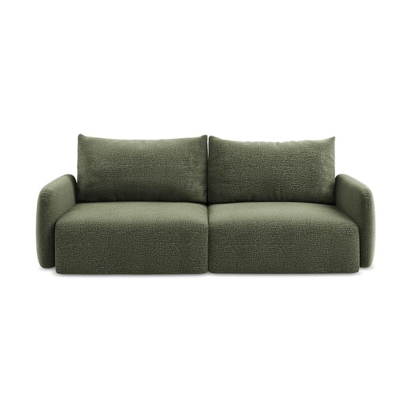 Zielona rozkładana/ze schowkiem sofa 238 cm Kalena – Makamii
