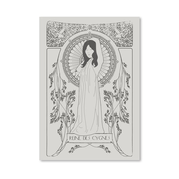 Plakat Reine Des Cygnes - Grey, 30x42 cm