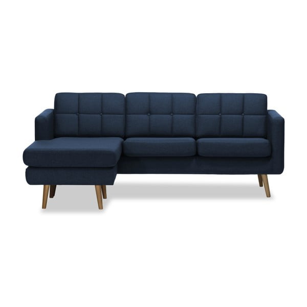 Ciemnoniebieska lewostronna sofa narożna Vivonita Magnus
