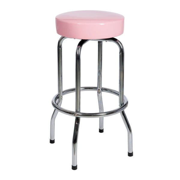 Stołek Bar Metal Pink, 47x47x75 cm