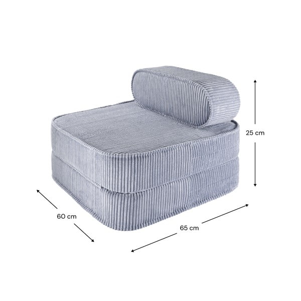 Niebieski sztruksowy fotel dziecięcy Flip – Wigiwama-image-4