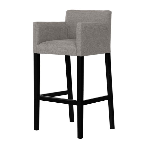 Szarobrązowe krzesło barowe z czarnymi nogami Ted Lapidus Maison Sillage