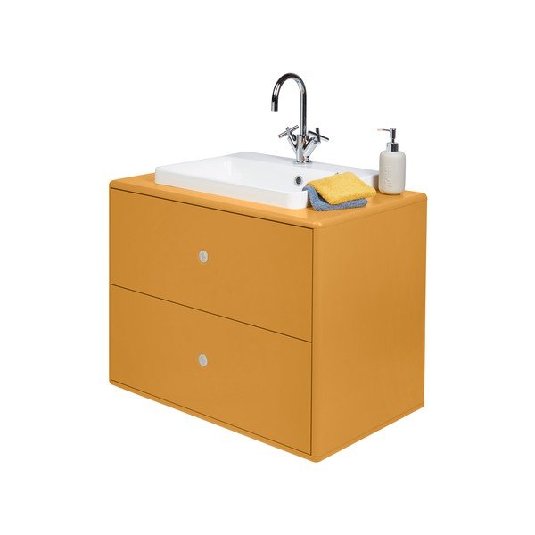 Żółta szafka z umywalką bez baterii 80x62 cm Color Bath – Tom Tailor for Tenzo-image-4