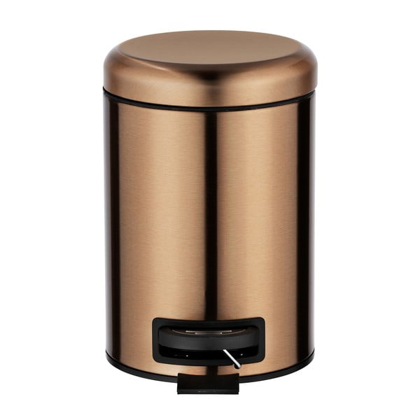 Kosz na śmieci z pedałem w miedzianym kolorze Wenko Leman, 3 l-image-2