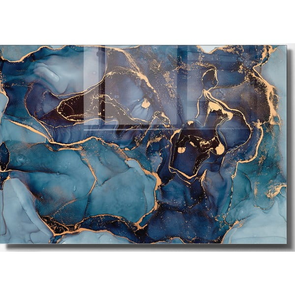 Szklany obraz 70x50 cm Dark Marble – Wallity