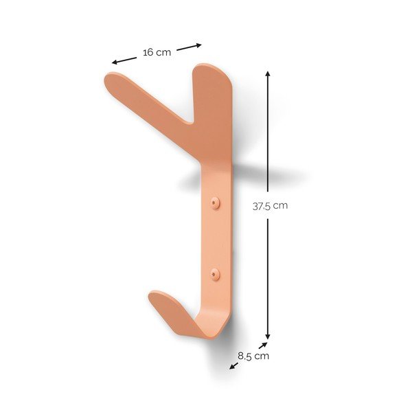 Łososiowy ścienny stalowy haczyk Frondo – Spinder Design-image-4
