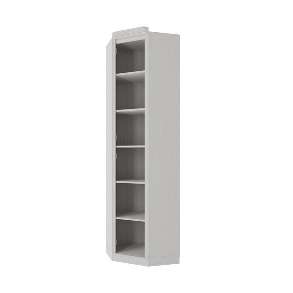 Biały regał z litego drewna sosnowego 85x219x56 cm Anita – Støraa-image-3