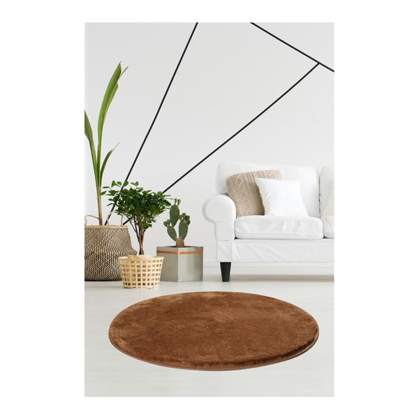 Beżowy dywan Milano, ⌀ 90 cm