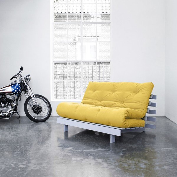 Sofa rozkładana Karup Roots Cool Gray/Amarillo