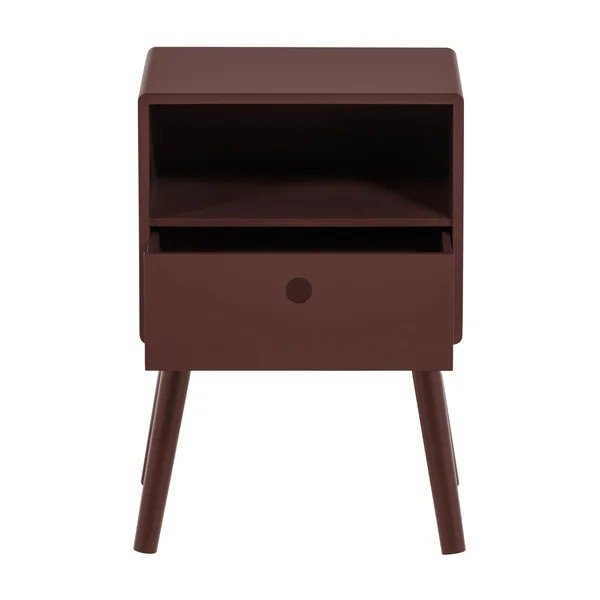 Bordowa szafka nocna z płyty MDF Ozzy – WOOOD-image-4