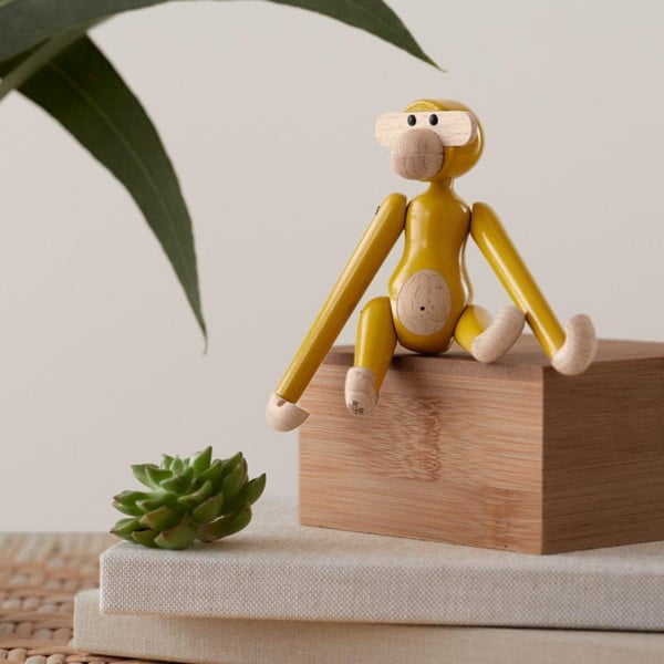 Figurka z litego drewna (wysokość 9,5 cm) Monkey Mini – Kay Bojesen Denmark-image-1
