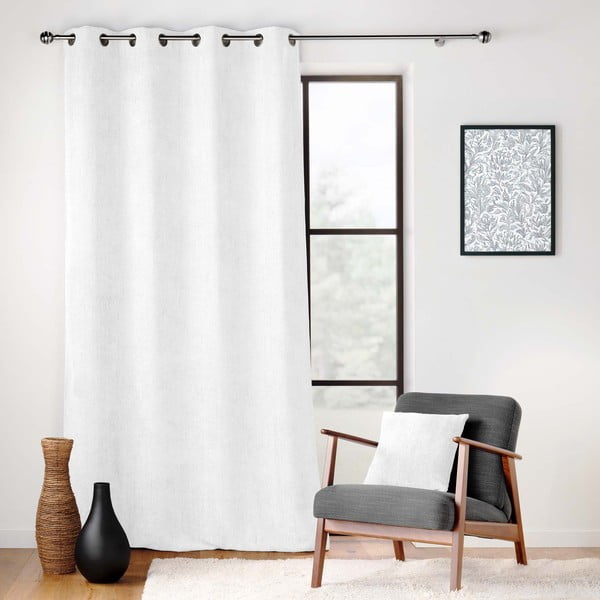 Biała zasłona z szenilu 140x260 cm Leo – douceur d'intérieur-image-3