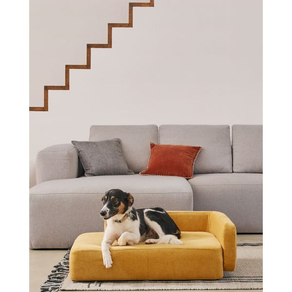 Legowisko dla psa w kolorze musztardowym 96x70 cm Bowie – Kave Home-image-1