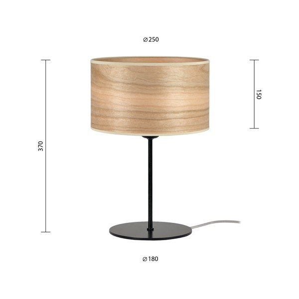 Jasnobrązowa lampa stołowa z naturalnego forniru Sotto Luce Tsuri S, ⌀ 25 cm-image-3