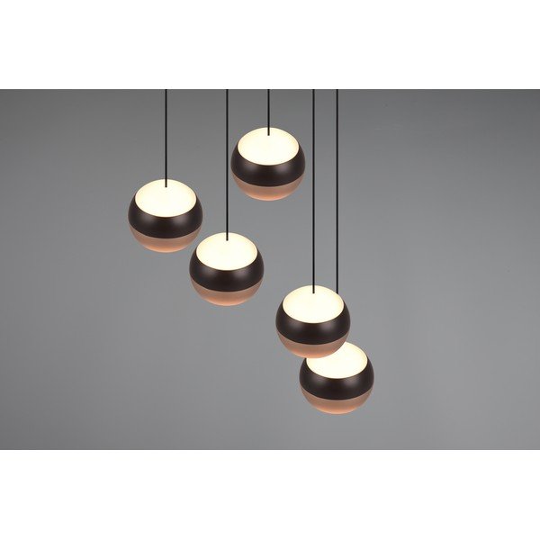 Lampa wisząca LED w czarno-miedzianym kolorze z metalowym kloszem ø 30 cm Orbit – Trio Select-image-2