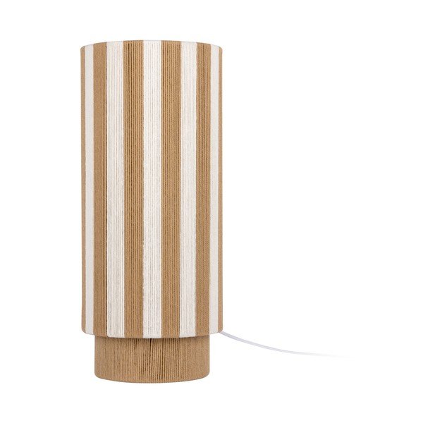 Biała/w naturalnym kolorze lampa stołowa z liny (wysokość 58 cm) Vienna Stripes – Leitmotiv