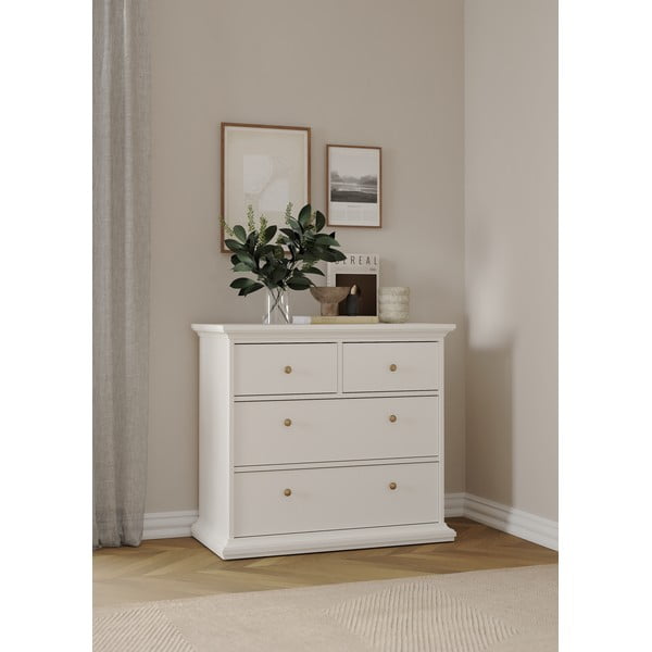 Biała niska komoda 96x87 cm Paris – Tvilum-image-1