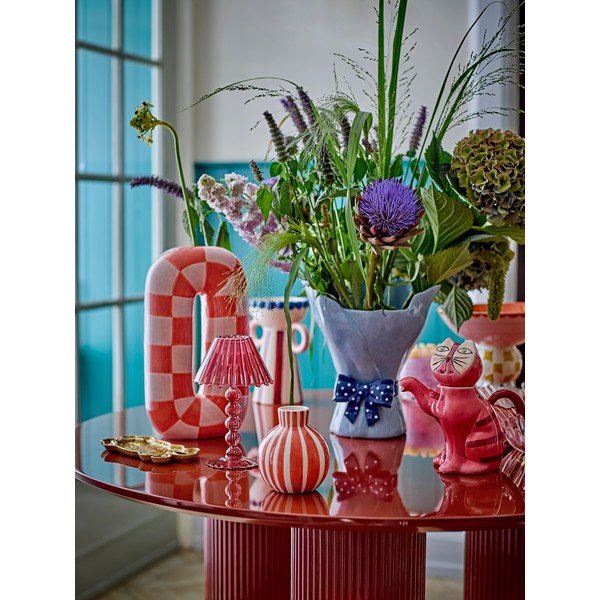 Łososiowy/kremowy ceramiczny ręcznie malowany wazon (wysokość 32 cm) Mae – Bloomingville-image-2