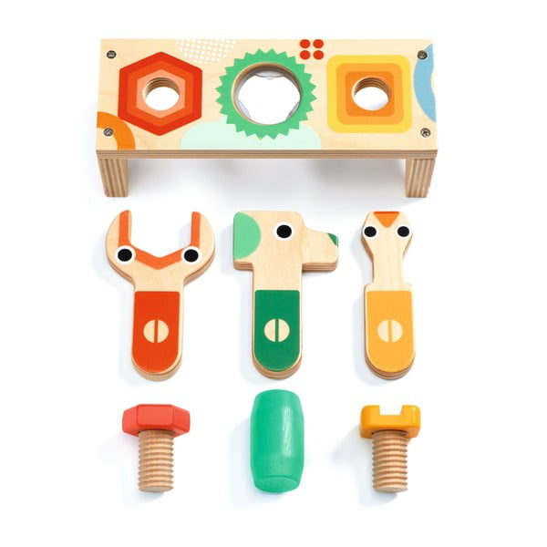 Drewniany zestaw do zabawy dla małych majsterkowiczów Djeco-image-1