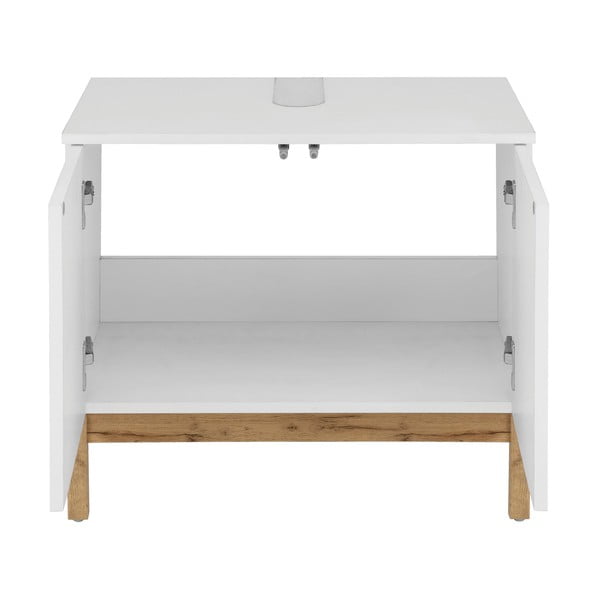 Biała szafka pod umywalkę 56x35 cm Mirza – Støraa-image-2