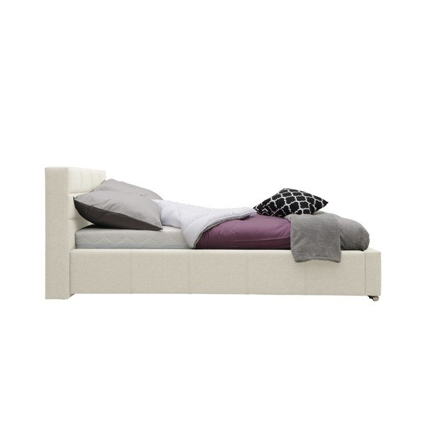 Beżowe łóżko 2-osobowe Mazzini Beds Reve, 160x200 cm-image-4