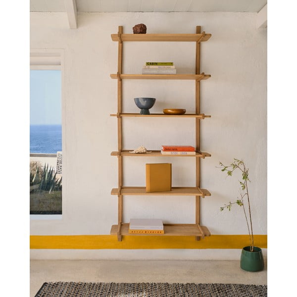 Modułowy system półek z litego drewna dębowego 90x202 cm Sitra – Kave Home-image-1
