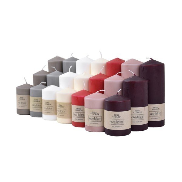 Biała świeczka Eco candles by Ego dekor Top, 25 h-image-1