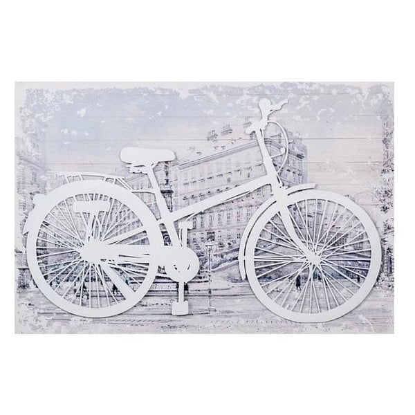 3D obrazek White Bike, 60x40 cm