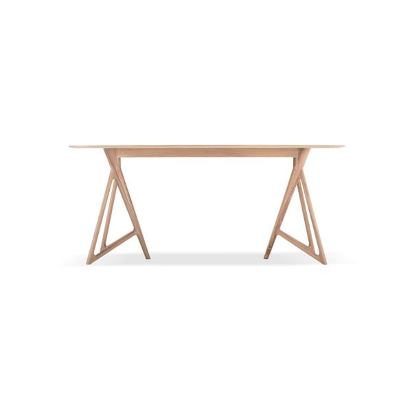 Stół z litego drewna dębowego Gazzda Koza, 180x90 cm