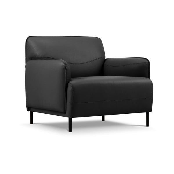 Ciemnoszary skórzany fotel Windsor & Co Sofas Neso