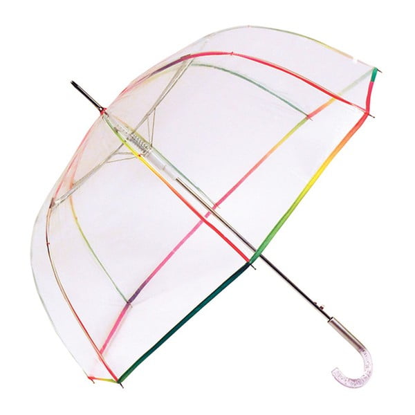 Przezroczysty parasol z tęczowymi detalami Ambiance Birdcage, ⌀ 95 cm