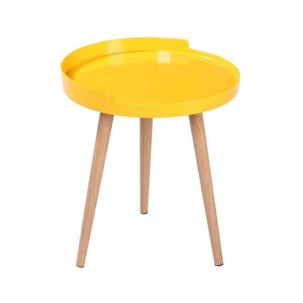 Żółty stolik Ares, ⌀ 40 cm
