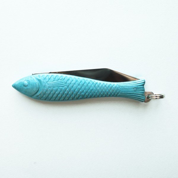 Jasnoniebieski scyzoryk rybka z designem Alexandry Dětinskiej-image-1