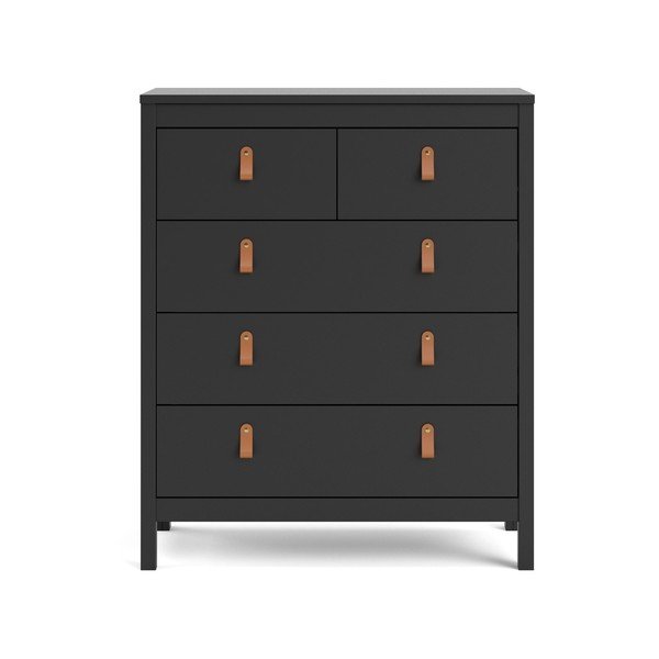 Czarna wysoka komoda 82x99 cm Madrid – Tvilum-image-2