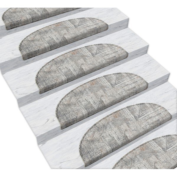 Szare dywaniki na schody zestaw 16 szt. Horizon – Vitaus, 65 x 20 cm-image-1
